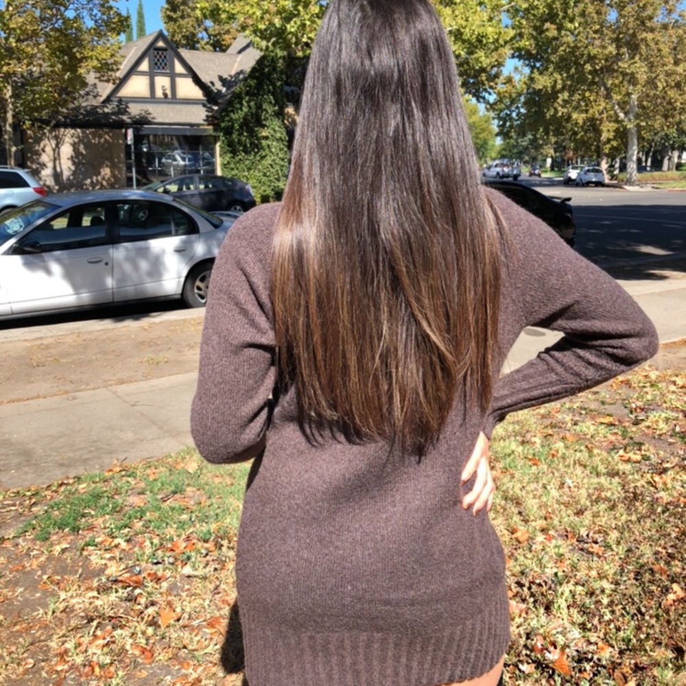 Express⚡️ Brown mini Sweater Dress